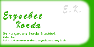 erzsebet korda business card